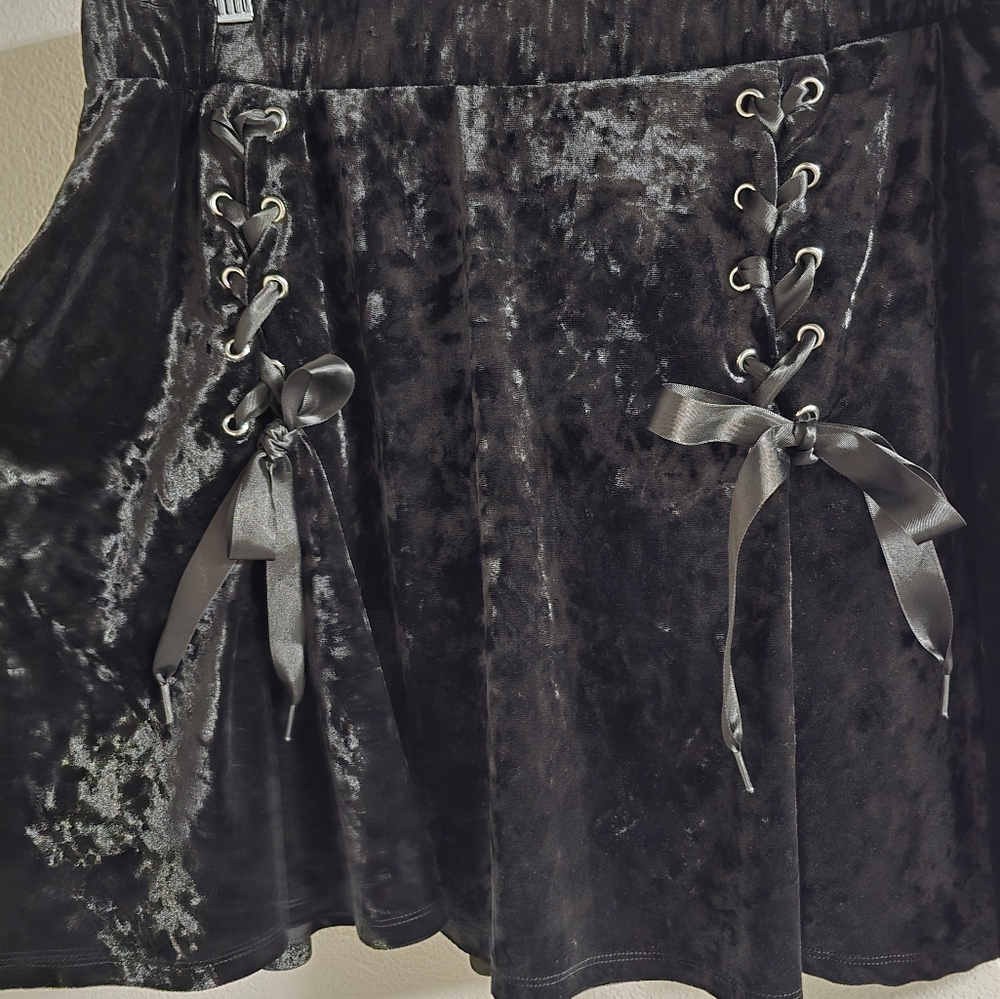 Cosmic Aura Lace Up Skater Skirt - Picture 2 of 5